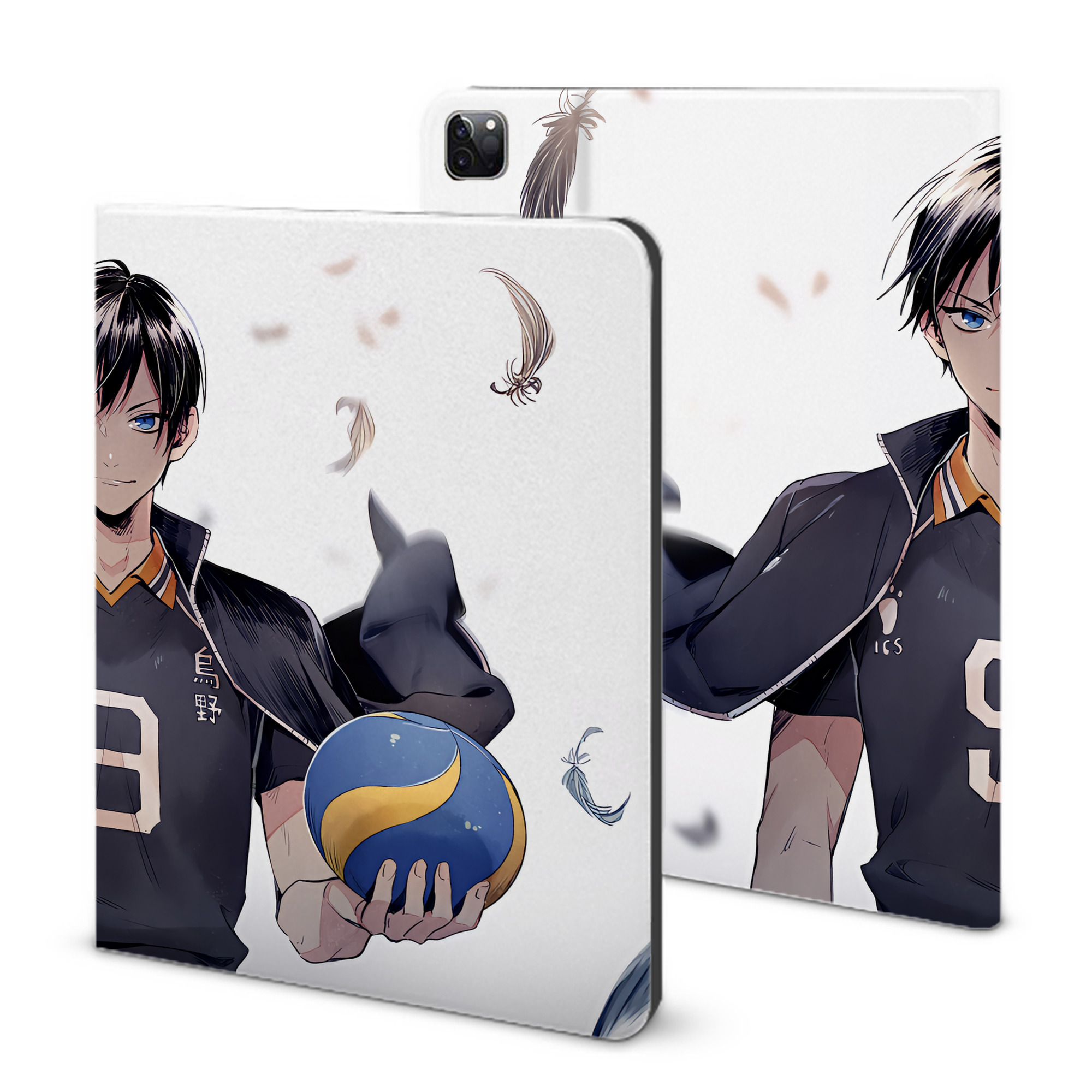 （画像用） ハイキュー!! Haikyu!! IPad ケース ブック型 PUレザー TPU 耐衝撃 軽量 薄型 ペン収納なし 全面保護 IPad 各モデル対応